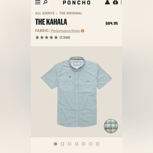 Men's Poncho The Kahala - Green Plaid